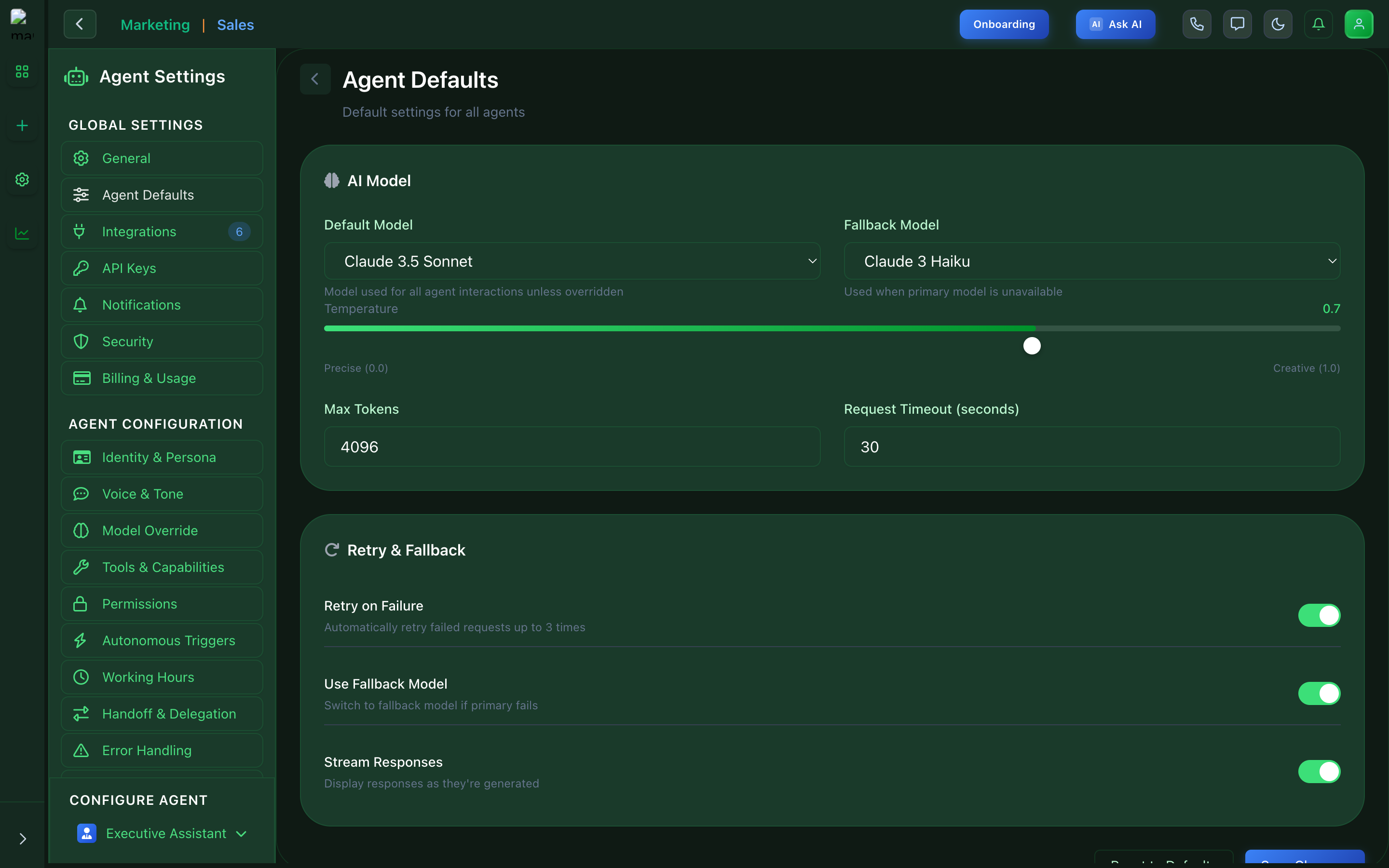 Agent Defaults