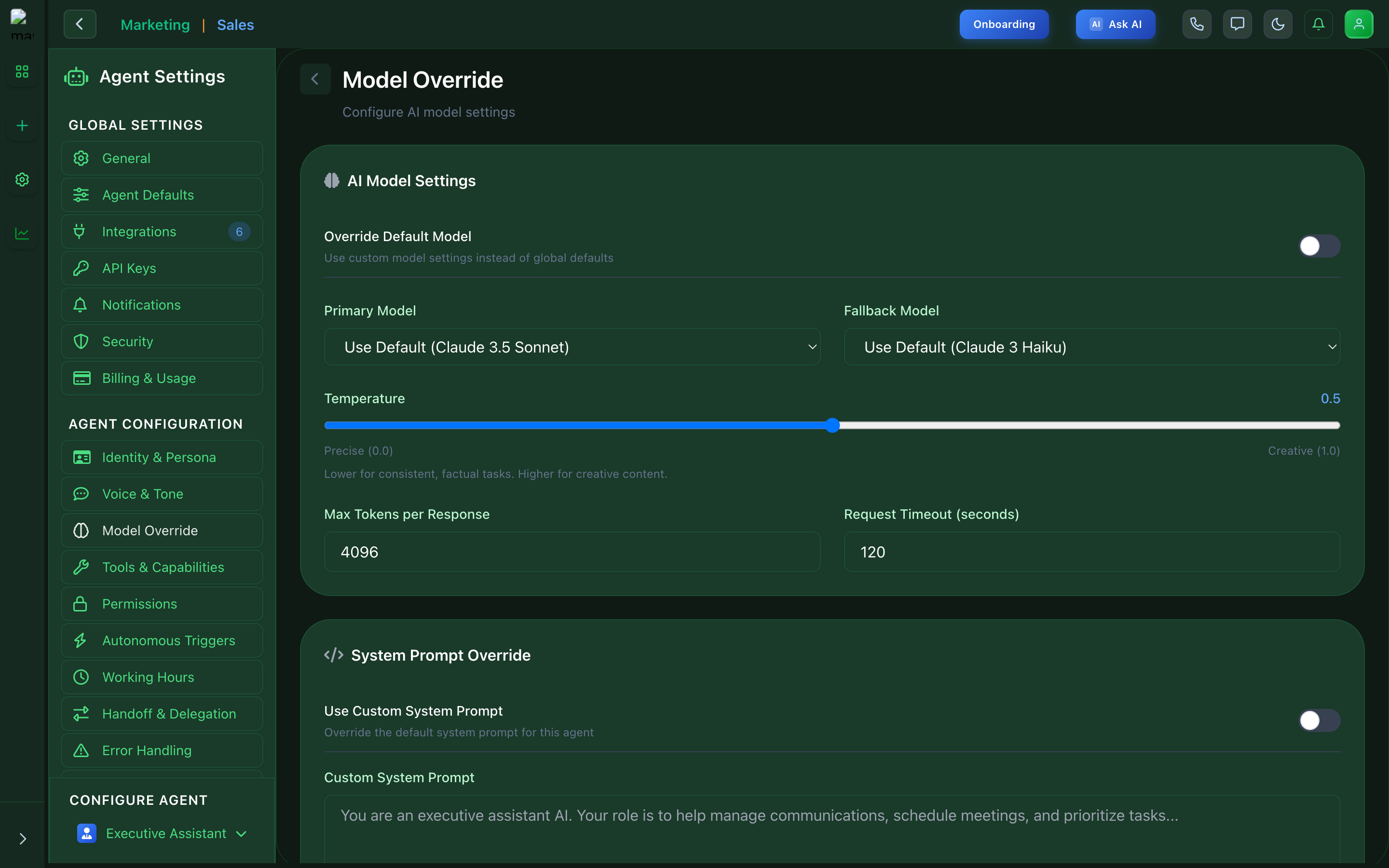 Model Override