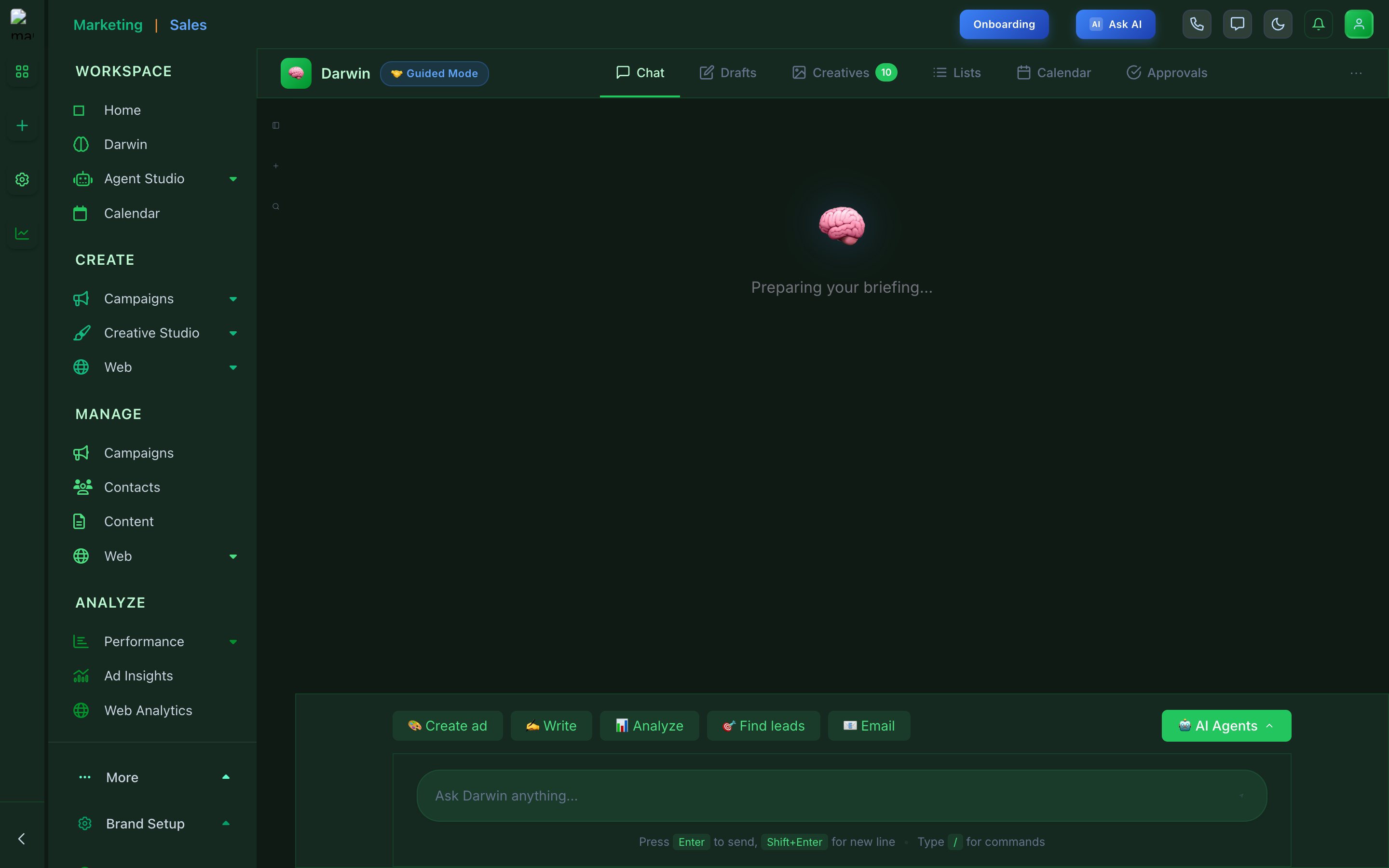 Darwin Chat Interface