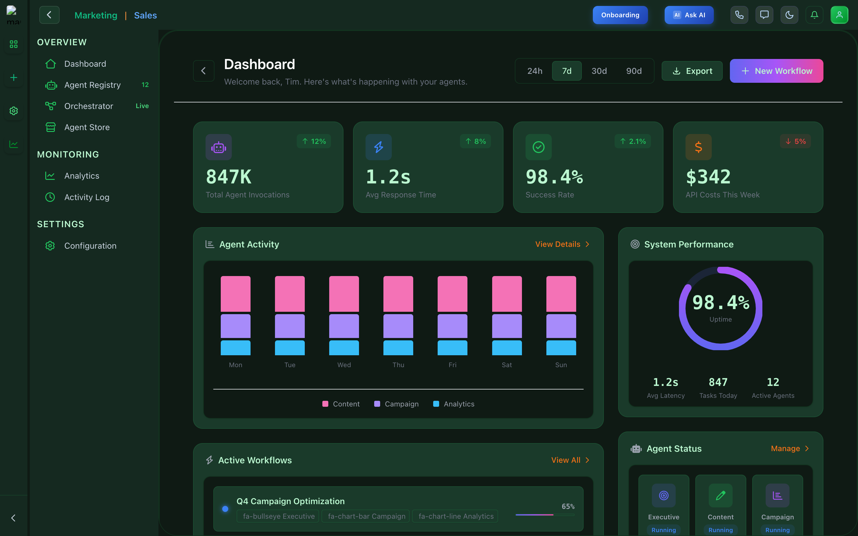 Agent Management Dashboard