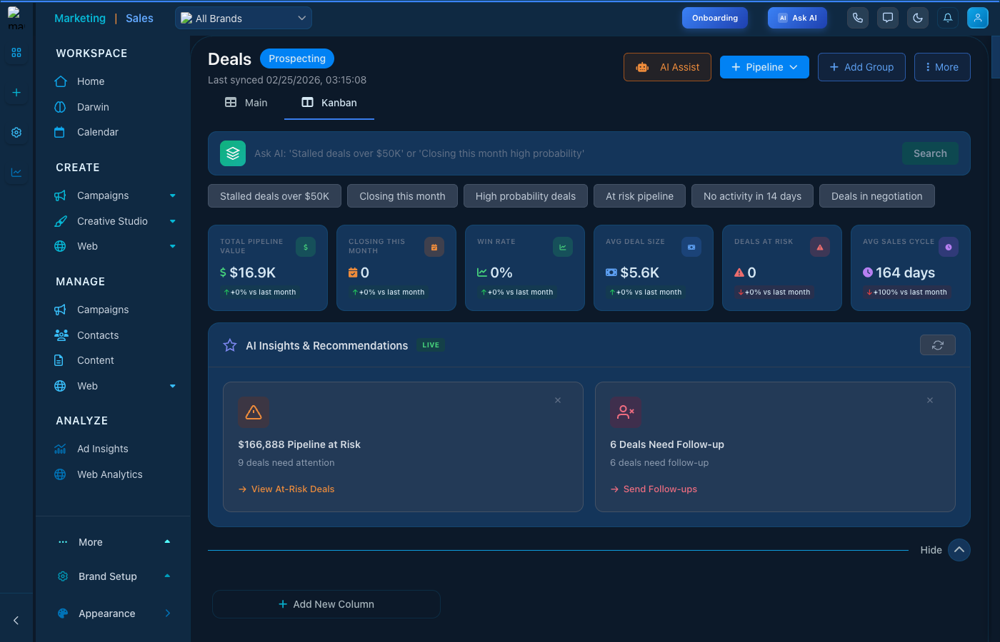 Deals Kanban