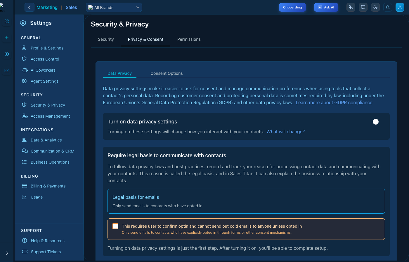 Security & Privacy - Privacy & Consent